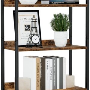 NUMENN Bookshelf, 5 Tier Bookshelves, Home Office Bookcase Shelf Storage Organizer, Free Standing Storage Shelving Unit for Bedroom, Living Room and Home Office, Vintage