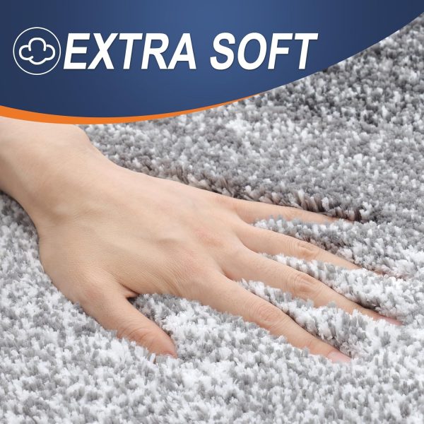 OLANLY Bathroom Rugs 30x20, Extra Soft Absorbent Chenille Bath Rugs, Rubber Backing Quick Dry, Machine Washable Bath Mats for Bathroom Floor, Tub and Shower, Home Decor Accessories, Grey - Image 3
