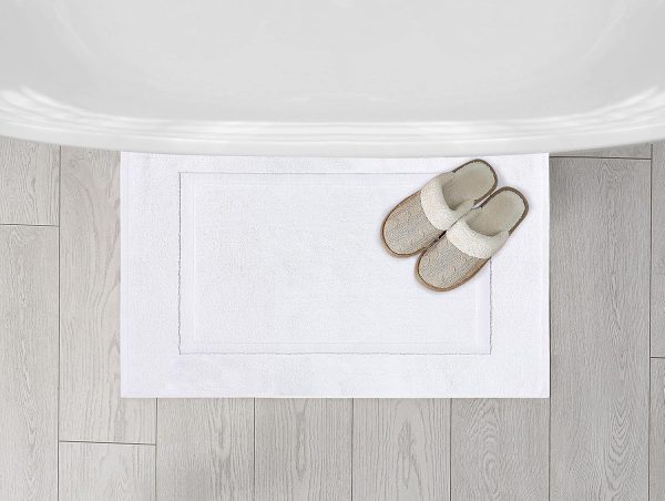 Utopia Towels Cotton Banded Rug Bath Mats, [Not a Bathroom Rug] 21x34 Inches, 100% Ring Spun Cotton - Highly Absorbent and Machine Washable Shower Bathroom Floor Towel, White, 2 Pack - Image 6